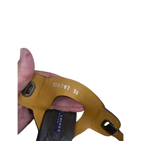 Ralph Lauren women’s brown, tan zebra shoe heels 4-inch-tall size 8 SKU 2929 - Picture 12 of 14